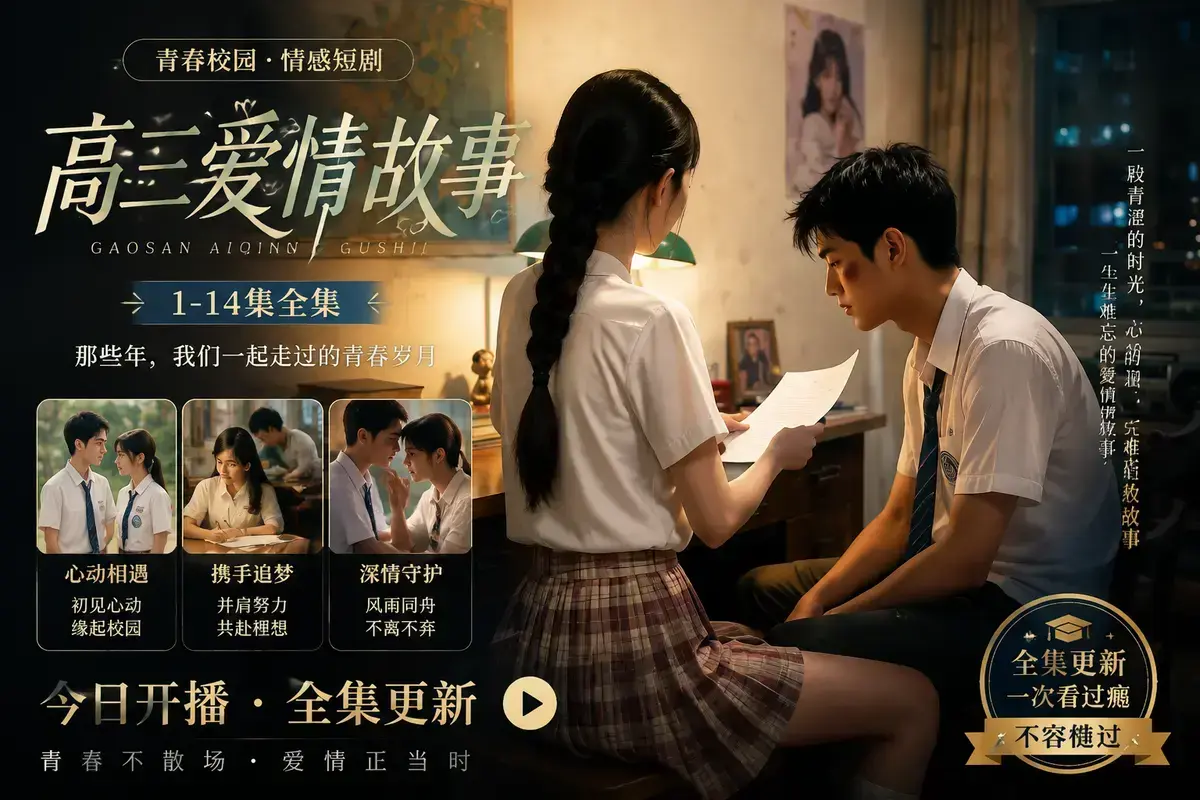 AI短剧《B中爱情故事》全集免费看-高清无删减-网盘下载-重返十七岁